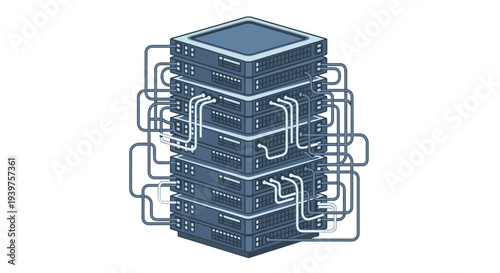 server tower with circuit board design