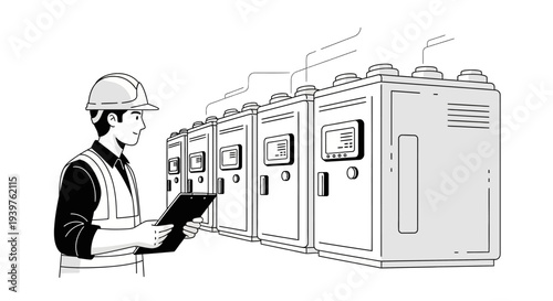 Man wearing hardhat and safety vest.