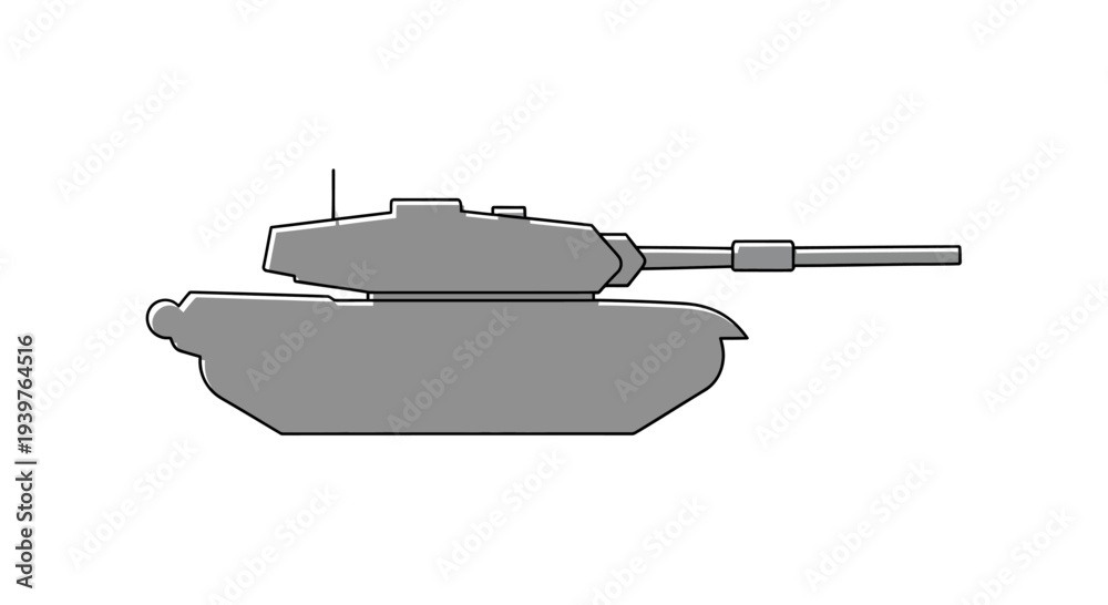 Fototapeta premium Military Tank Vehicle Armored Combat.