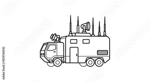 Mobile Communication Truck Vehicle Equipment.
