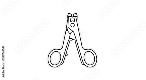Metal nail clipper for fingernails.