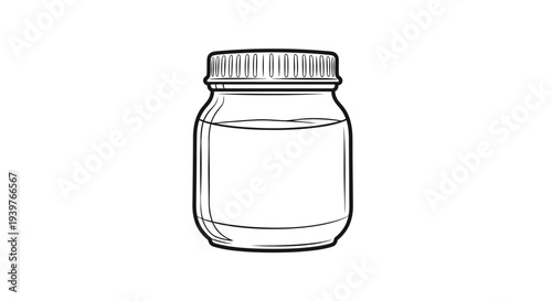 Small glass jar with lid.