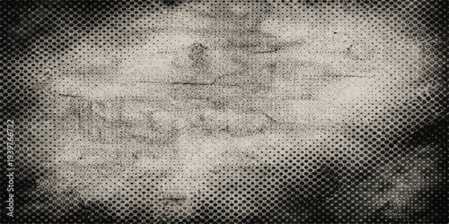 Rough crumpled old paper texture with a seamless gray canvas surface design and a light woven fiber material backdrop