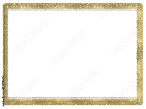 gold abstract frame isolated on white