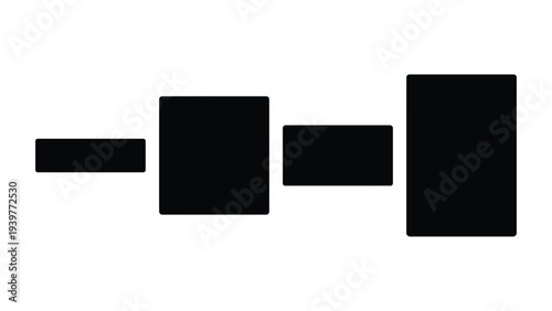 Black Rectangles on White Background