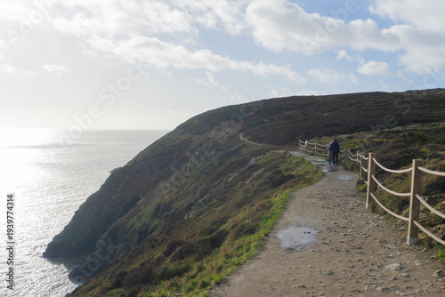 Howth Cliff Walk Trail on a Sunny Morning – Scenic Coastal Path Near Dublin, Ireland