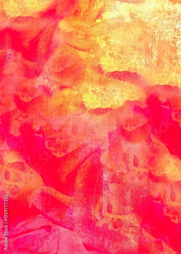 Colorful Abstract Acrylic Painting with Expressive Brush Strokes. Contemporary Art
