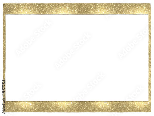 gold abstract frame isolated on transparent background