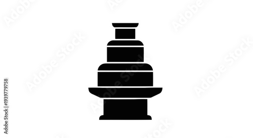 Vector illustration of chocolate fountain icon on a transparent background