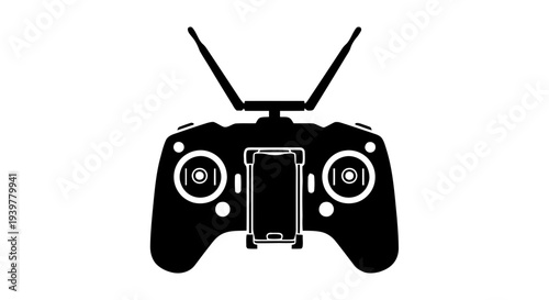 Vector illustration of drone remote controller icon on a transparent background