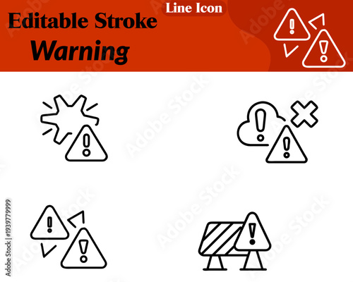 Minimal flat vector icon showing a triangular caution sign with an  mark and a small alert wave. Symbolizing danger attention and safety notification. Alerts system warnings and risk notifications. 