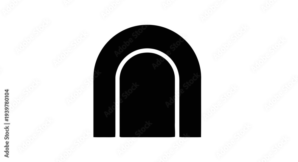 Fototapeta premium Vector illustration of archway icon on a transparent background