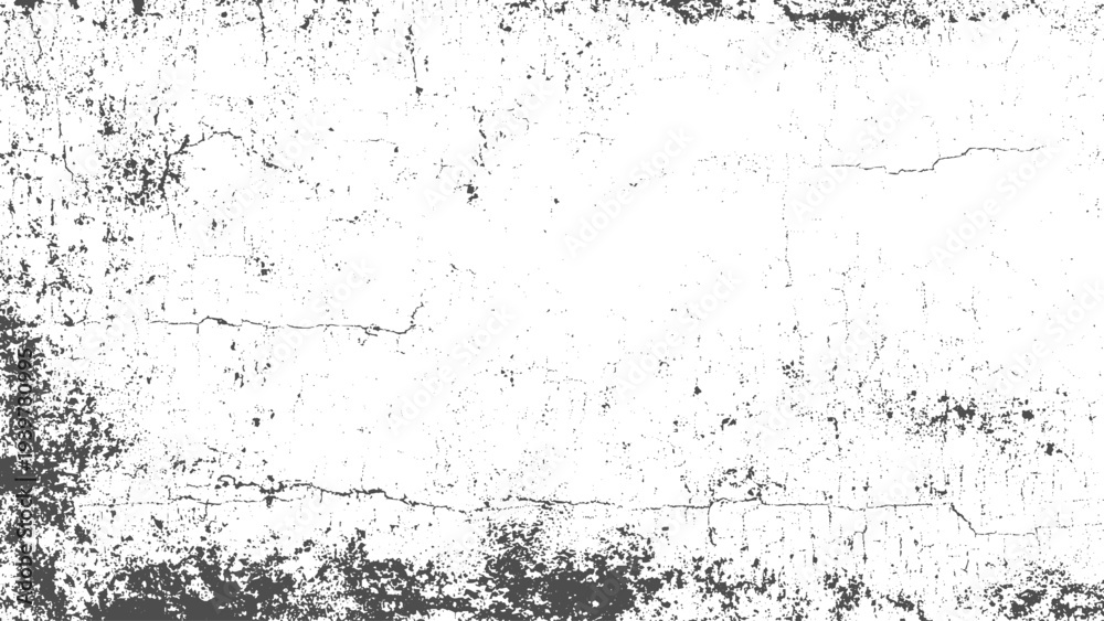 Fototapeta premium Vector overlay texture set with damaged concrete stains and grunge spray effect for graphic design backgrounds Grunge spray and stained concrete overlay textures