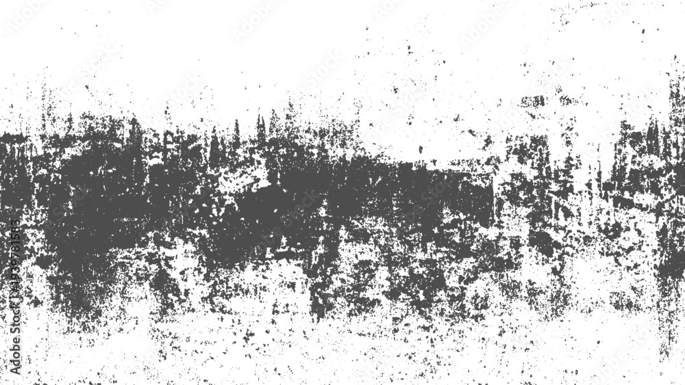 Naklejka premium grain scratches and distressed vector texture Distressed black and white scratched grain texture vector with gritty monochrome abstract surface
