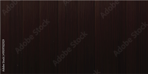 Seamless dark wood background vector illustration featuring a textured brown plank pattern and timber wall design with a central spotlight on a natural hardwood surface