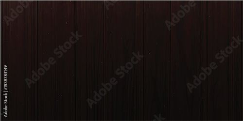 Close-up view of dark-stained wooden planks running vertically