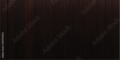 Close-up view of dark-stained wooden planks running vertically