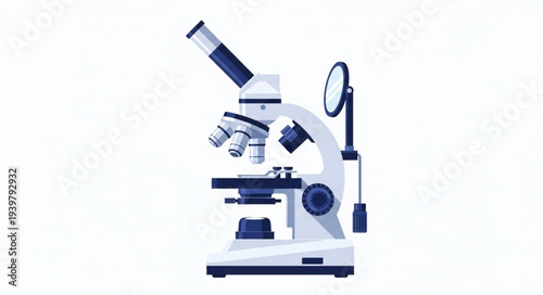 Detailed Laboratory Microscope for Scientific Research.