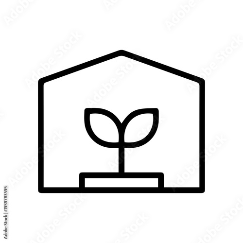 Greenhouse Plant Growth Icon