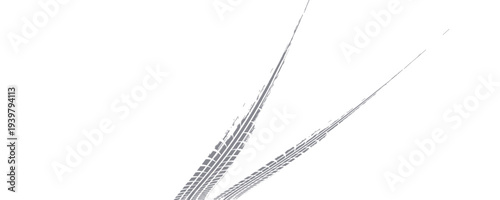 Tire tread marks, drift, motorsport, motocross, rally, tread mark with skid, grinding, splash effect.