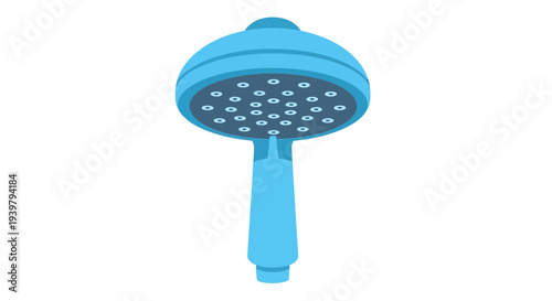 Shower Head Image, Vector Illustration, Bathroom Fixture Design, Hygiene Concept