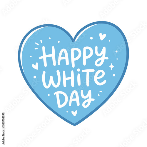 ホワイトデーの文字が入ったハート