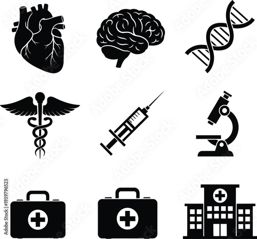 Medical and healthcare icons