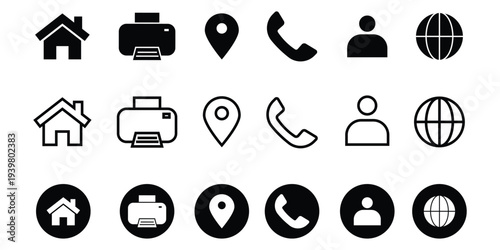 Web sign symbol icon set