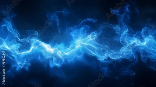 Electric blue flame or lightning on a dark background