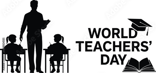 World teachers' day celebration with educator and students