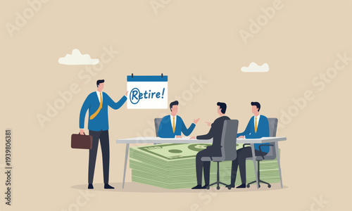 White handwriting US banknote using as success in investment, deadline or planning for retirement of office salary man