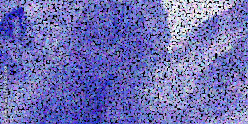 Dotted Abstract Pattern in Rich Purple and Blue Tones with Luminous White Accents on Dark Canvas vector