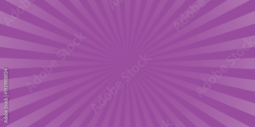 Simple Purple Sunburst Background with Radial Stripes and Concentric Gradient Effect vector illustration