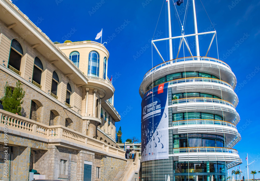 Fototapeta premium Monte Carlo, Monaco - February 16th 2026: The Yacht Club de Monaco