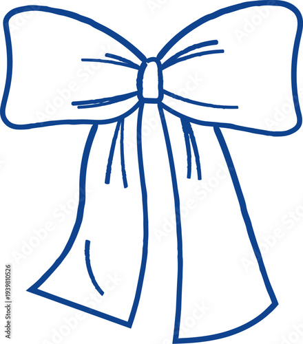 Bow Knot Ribbon Doodle