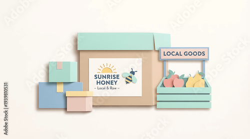 Sunrise Honey Local Goods from a Small Business, Featuring Farm Fresh Produce and Bee Products