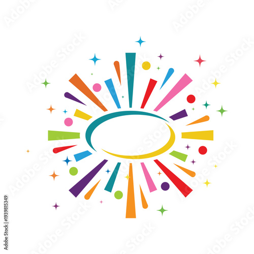 Festa Fireworks Celebration Frame Vector