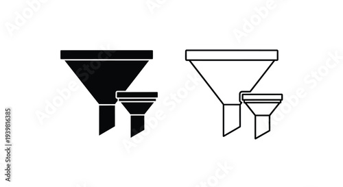 Funnel diagrams with inverted cone Vector