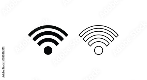 Wifi signal icons - modern design Vector