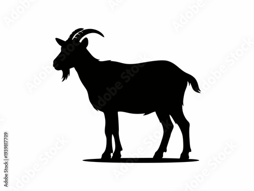 Goat Silhouette Vector Illustration for Eid al-Adha Design Concept