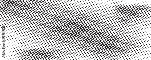 Dotted halftone gradient texture. Fading polka dot background. Repeated dots gradation pattern background. Black vanishing comic pop art overlay backdrop.