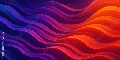 Abstract colorful background vector illustration featuring smooth blue and red silk waves with a soft flowing satin texture and wavy motion curves for an elegant wallpaper design backdrop