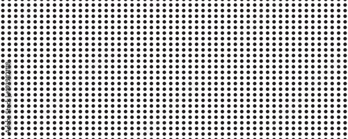 Black polka dot pattern on white background. Straight dot pattern for backdrop and wallpaper template. Simple classic polka dot lines with repeat stripes texture. Polka background,