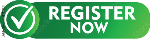 Register Now Button & Icon – Red Web and UI Element