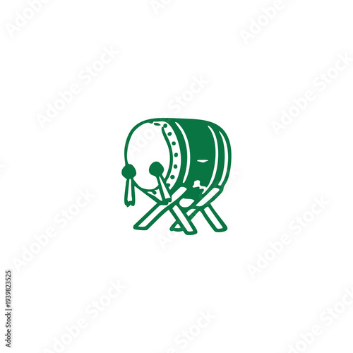 Green Drum Illustration