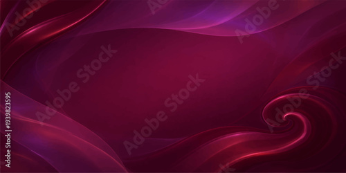 Smooth flowing waves of pink and purple silk fabric create a luxury abstract backdrop with a soft satin texture and elegant motion design