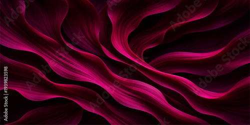 Luxurious red silk and satin fabric background featuring smooth flowing waves of shiny textile material with soft curves for a premium luxury backdrop design
