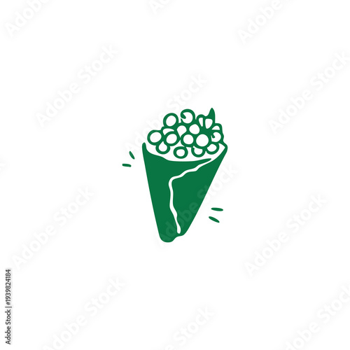 Artistic Green Hand Roll Icon