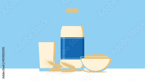 Milk bottle cereal healthy breakfast