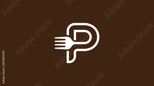 This logo features a stylized letter P intertwined with a fork, symbolizing a modern food service or restaurant brand focused on quality dining experiences and culinary arts.